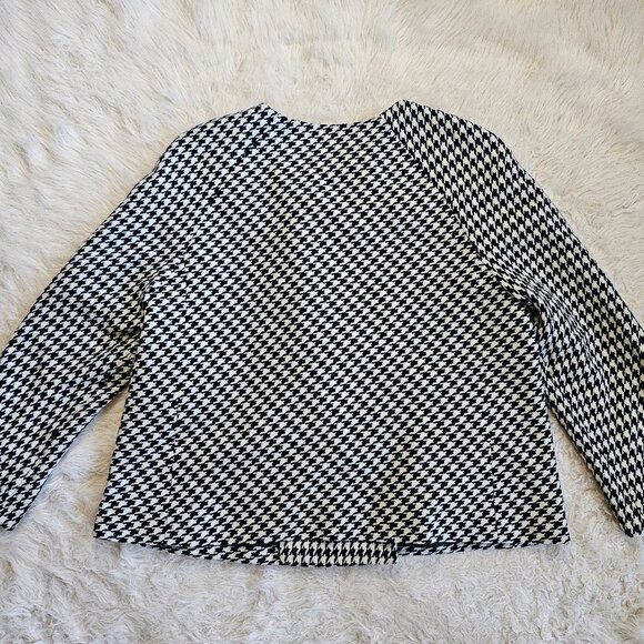 AK Anne Klein Women's Houndstooth Jacket Coat 3 side Buttons Size: 6 - Picture 9 of 9